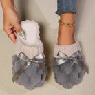 Stylish contract slipprs in gray or white colors by Trendsi Trends.