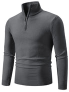 Get the best of both comfort and style with our Men's Plus Size Quarter Zip Long Sleeve Knit Top. Made for the modern man, this top includes a quarter zip for effortless on and off, and long sleeves for more coverage. Available in plus size, it's the perfect addition to your Cruisin Essentials collection. Features: Simple design Stretch: Moderate stretching Material composition: 55% spandex, 45% polyester