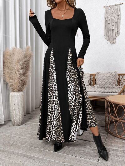 Square Neck Long Sleeve Maxi Dress! This dress effortlessly combines style and comfort with its square neckline and long sleeves. An absolute must-have for any event, this dress will have you looking fierce and feeling fabulous.