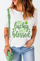 Not Lucky Just Blessed tee by Cruisin Essentials.