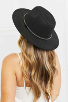 Trendsi Trends hat collection is the perfect accessory for any occasion, adding a touch of sophistication and glamour to any outfit. This hat features a classic fedora shape with a wide brim, providing both style and practicality. The black color of the hat is versatile and can easily match with any outfit, while the mini rhinestone detailing adds a subtle yet beautiful touch of sparkle.