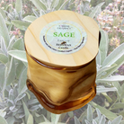 This candle combines the calming style and scent of sage in an orb jar topped with an ornate and sustainable bamboo lid. Sage is believed to have numerous benefits for physical, emotional, spiritual, and mental imbalances, including clearing negative energy and promoting healing. Light this candle to evoke the soothing influence of nature.